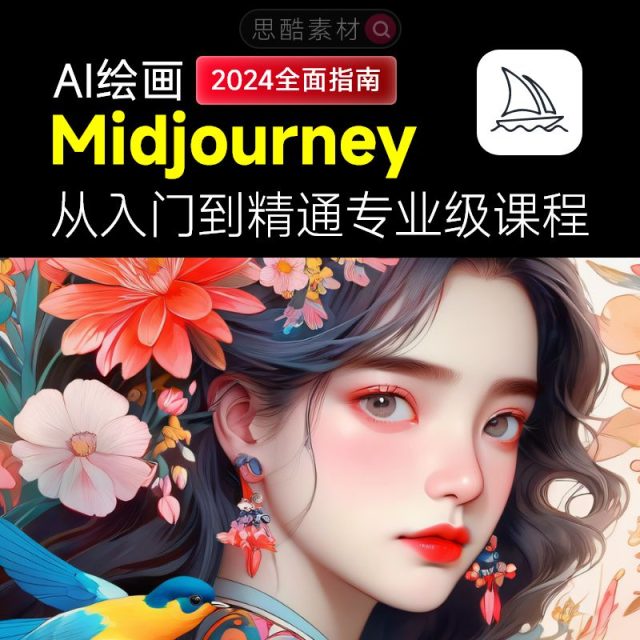 Midjourney(2024)MJ使用指南AI绘画入门到精通教程AIGC课程/注册/文生图/图生图/关键词
