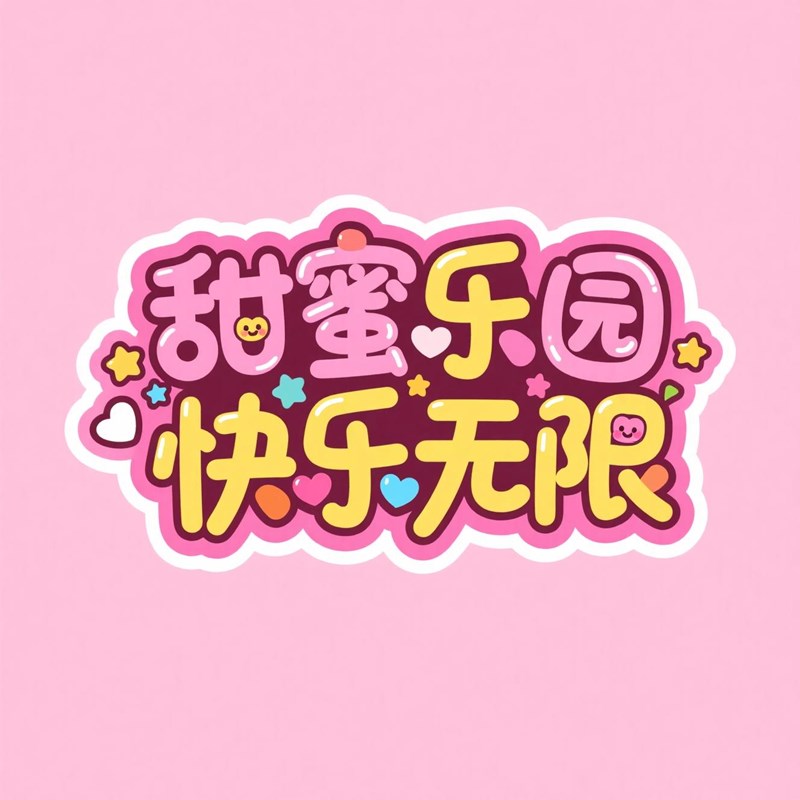 【豆包/即梦】卡通标题字体效果