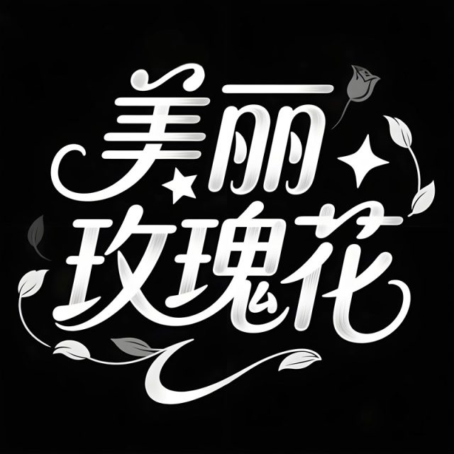 少女梦幻风格创意标题字体