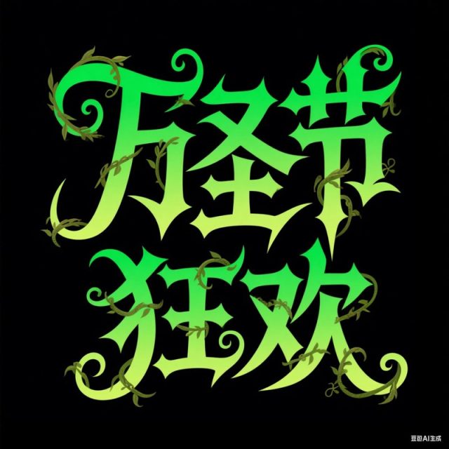 哥特式风格创意标题字体