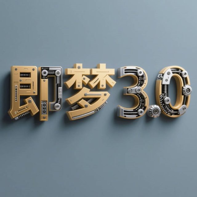 现代科技机械风格创意标题字体