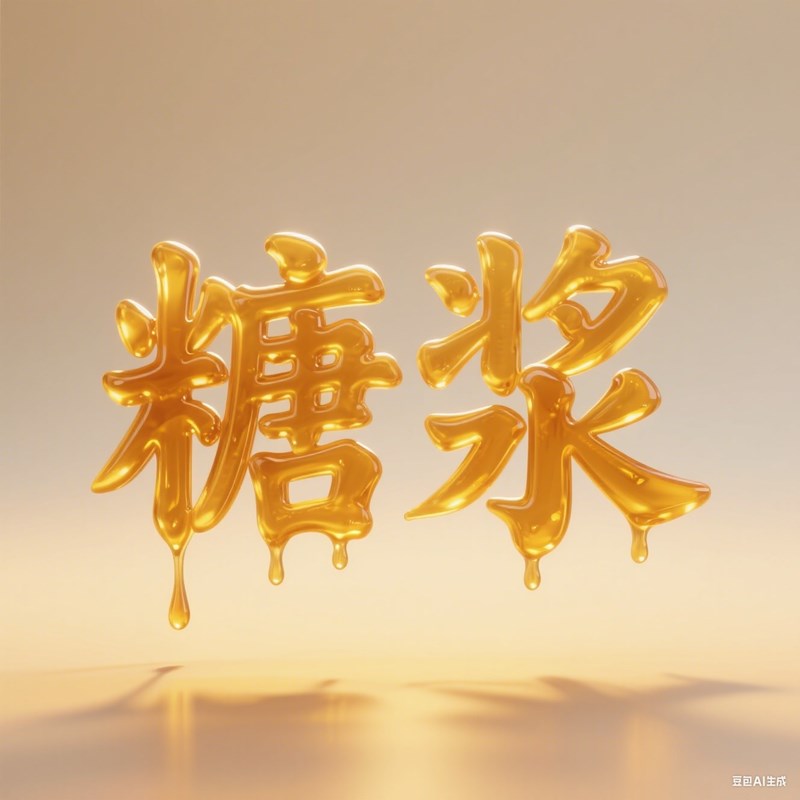 立体透明糖浆质感创意标题字体