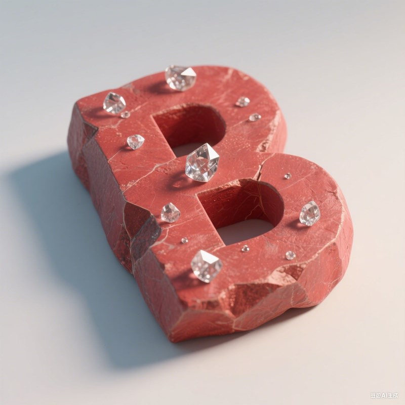 AI生成3D立体石头材质字母~附提示词/咒语