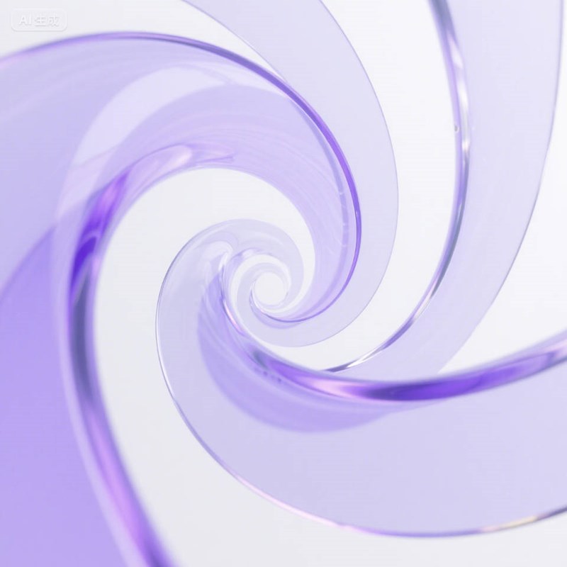 AI生成磨砂玻璃螺旋曲线背景~附提示词/咒语