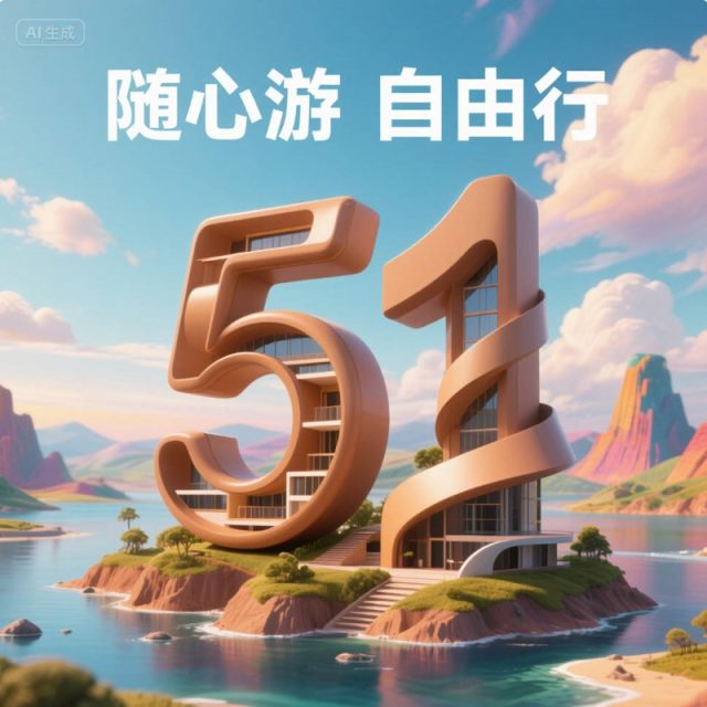 AI生成现代奇幻地貌岛屿3D海报~附提示词/咒语