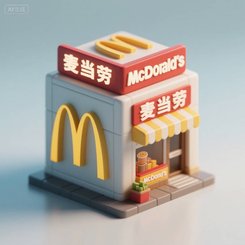 AI生成麦当劳创意微缩场景~附提示词/咒语