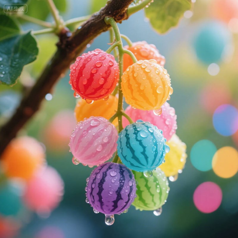 AI生成糖果色西瓜树~附提示词/咒语