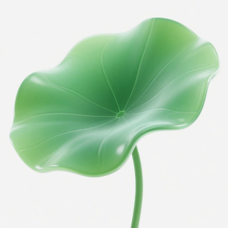 AI生成磨砂玻璃质感荷叶~附提示词/咒语