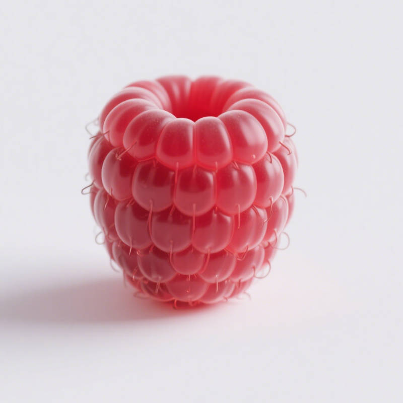 AI生成磨砂玻璃质感树莓~附提示词/咒语