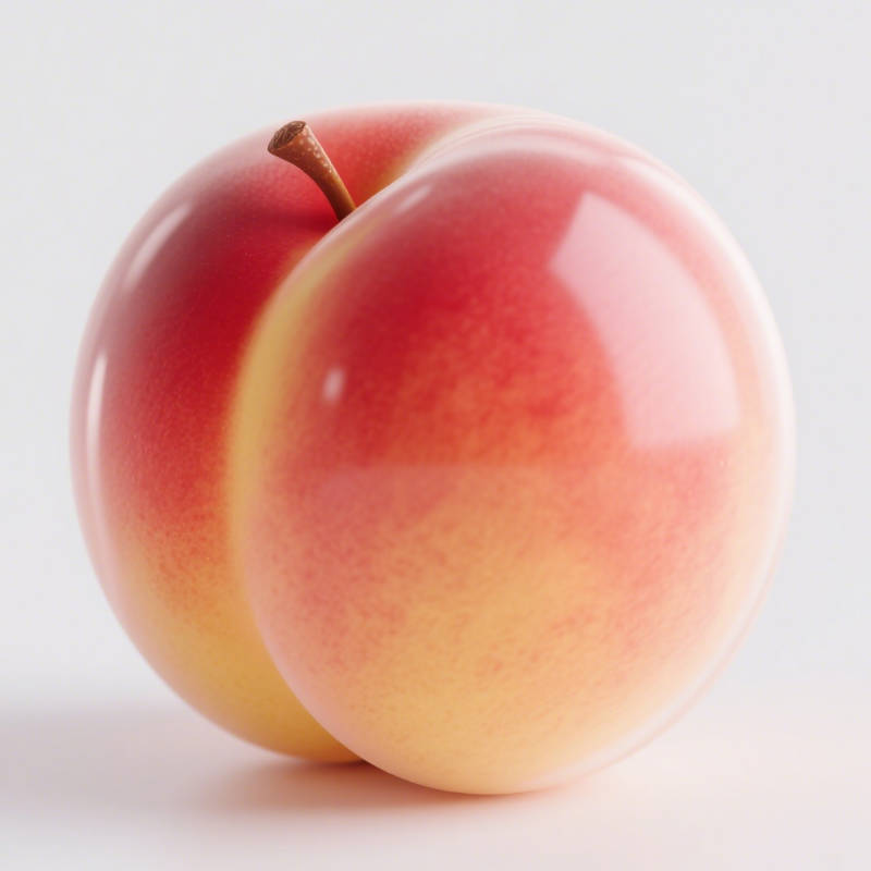 AI生成磨砂玻璃质感桃子~附提示词/咒语