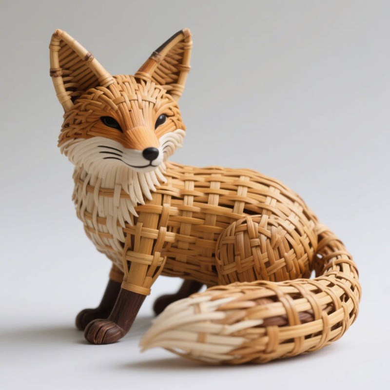 AI生成竹编工艺品~附提示词/咒语