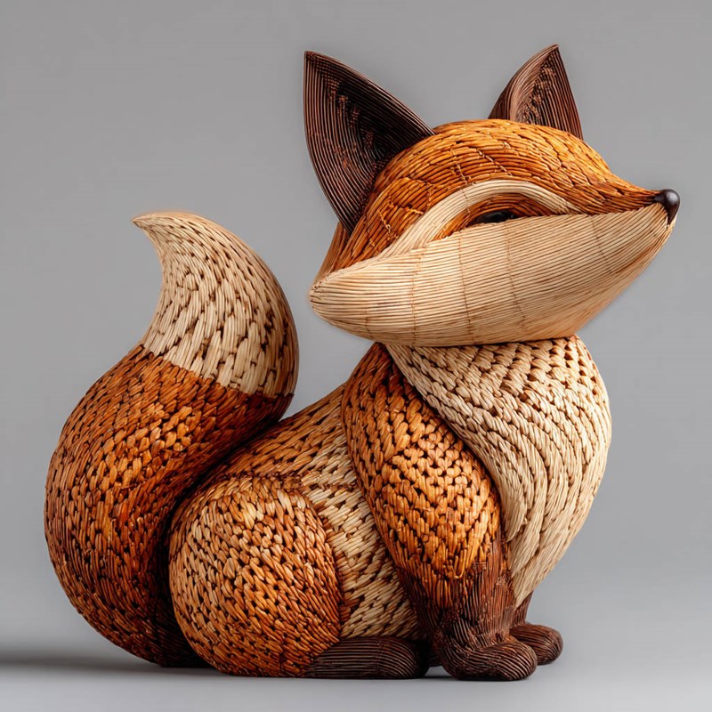 Midjourney镜头下的竹编工艺品~附咒语