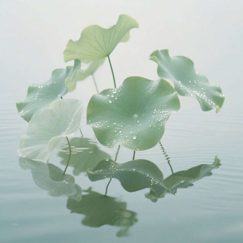 AI生成荷影清韵手机壁纸~附提示词/咒语