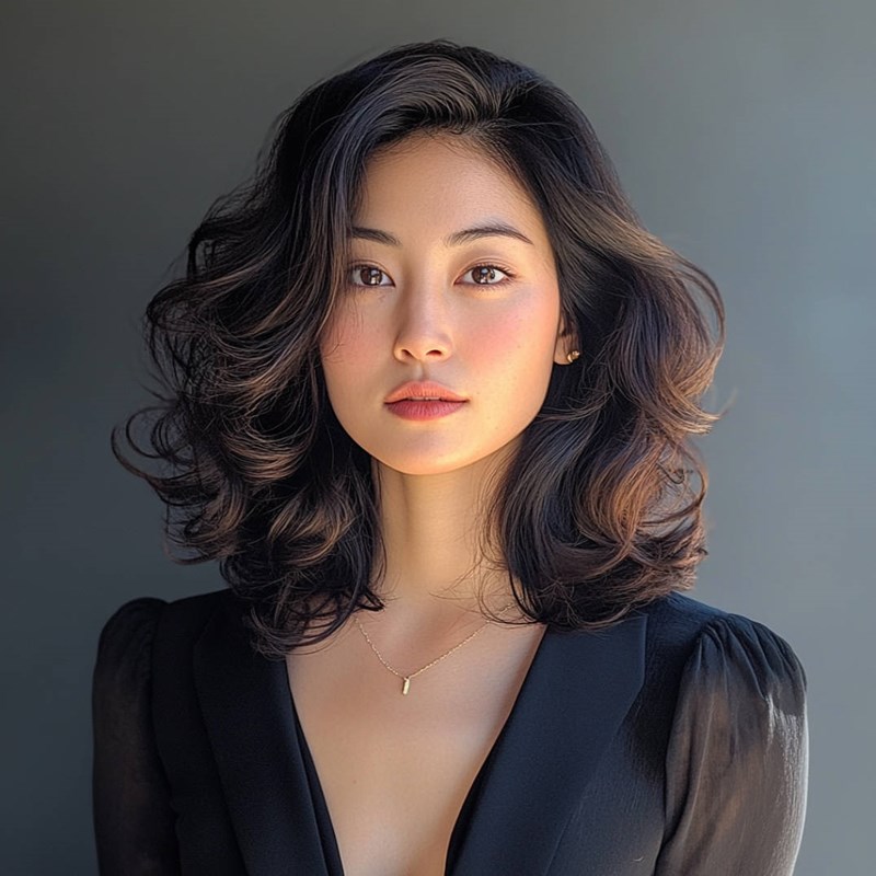 Midjourney镜头下的大波浪卷发~附咒语