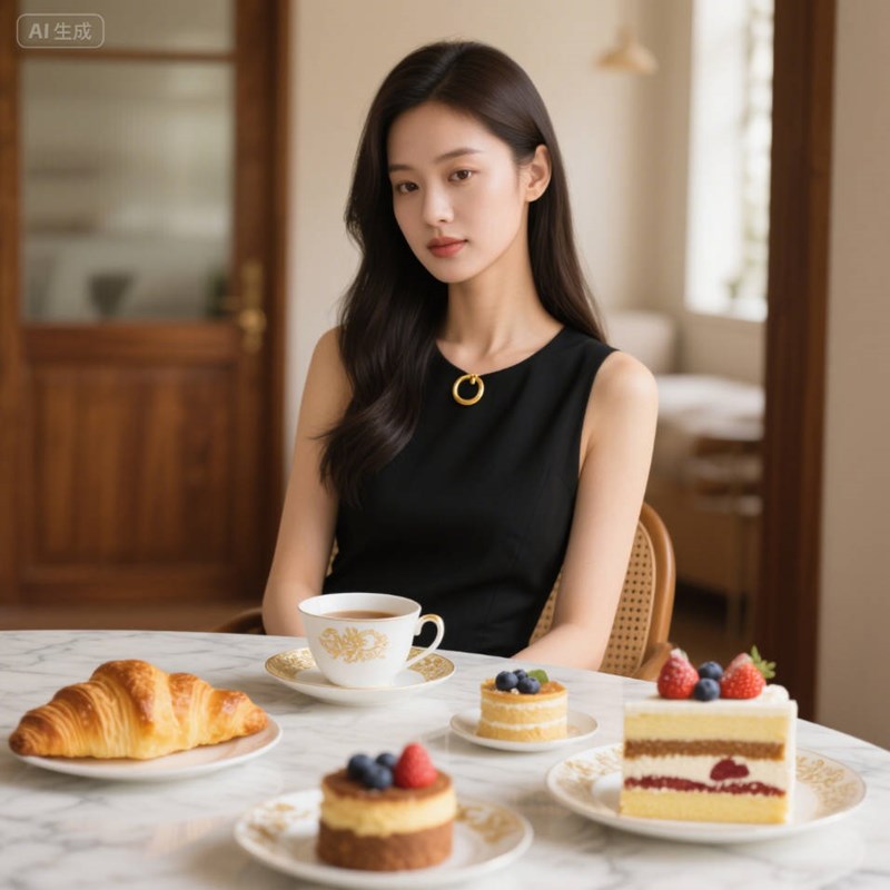 AI生成下午茶人物摄影~附提示词/咒语