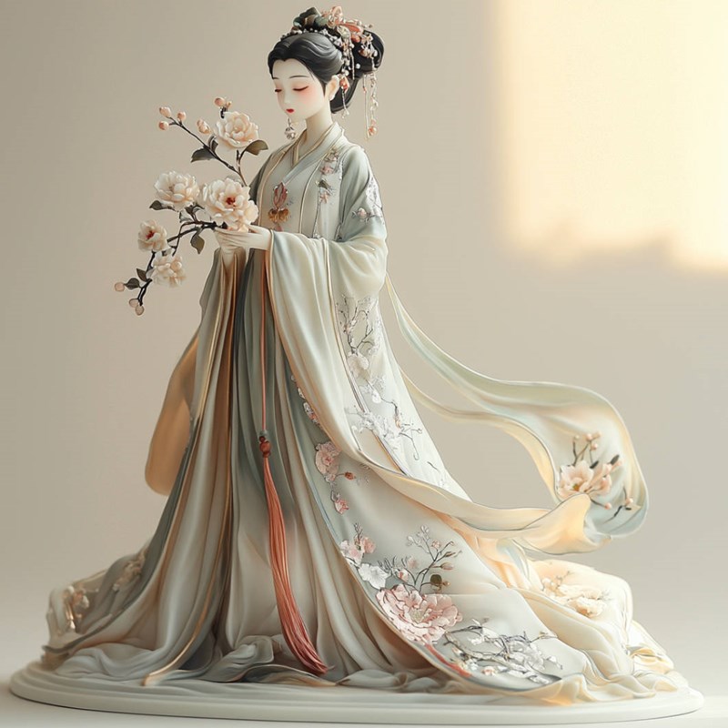 Midjourney镜头下的古风美人模型~附咒语