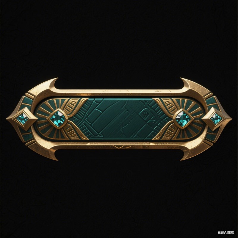 AI生成欧式游戏质感古埃及图案装饰UI按钮~附提示词/咒语