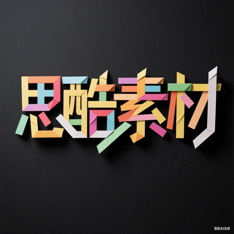 AI生成彩色卡纸创意折纸字体~附提示词/咒语